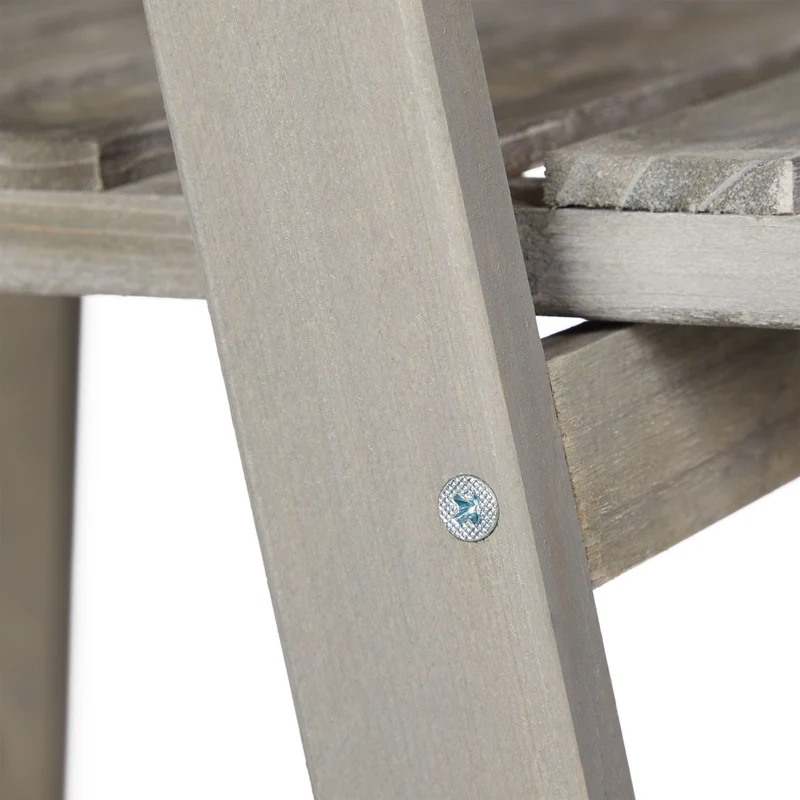 Étagère à plantes pliable design épuré jardin balcon 51,5 x 41 x 24 cm en bois gris 13_0006937