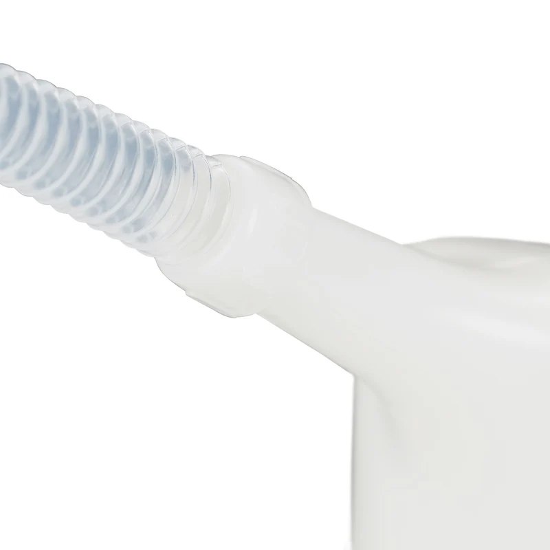 Burette à huile pour automobile 31,5 x 36 x 13 cm avec embout flexible et graduation en polyéthylène blanc 13_0006980
