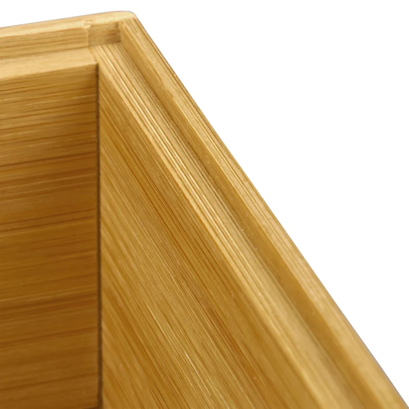 Boîte de rangement empilable flexible 7 x 30 x 15 cm en bambou naturel 13_0006244