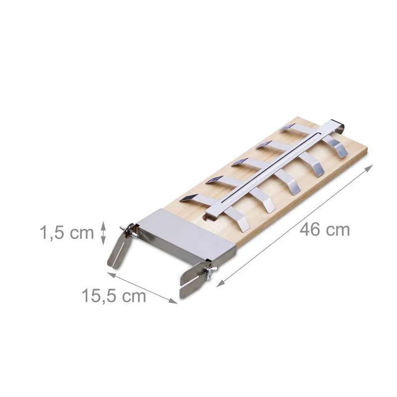 Lot de 2 planches à saumon en bois de cèdre 5,5 x 56 x 21 cm avec fixation inclinable style traditionnel 13_0004099