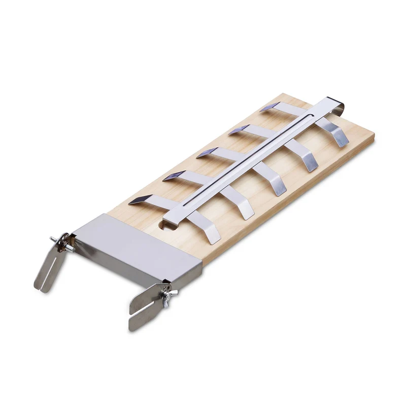 Lot de 2 planches à saumon en bois de cèdre 5,5 x 56 x 21 cm avec fixation inclinable style traditionnel 13_0004099