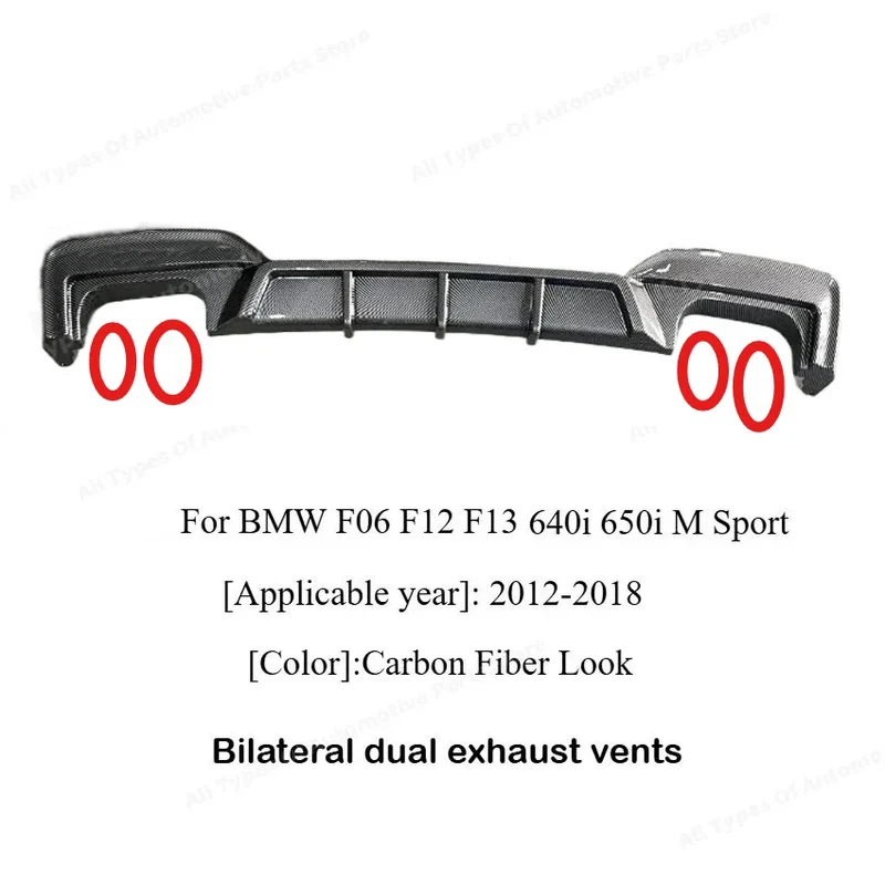 Lame de Diffuseur Arrière BMW Série 6 F06 F12 F13 M Sport 2012-2018