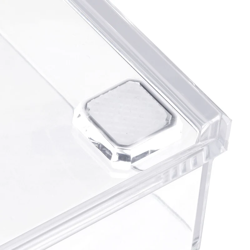 Organiseur de maquillage avec 4 tiroirs rangement bureau 19 x 23,5 x 14 cm en acrylique transparent 13_0005478