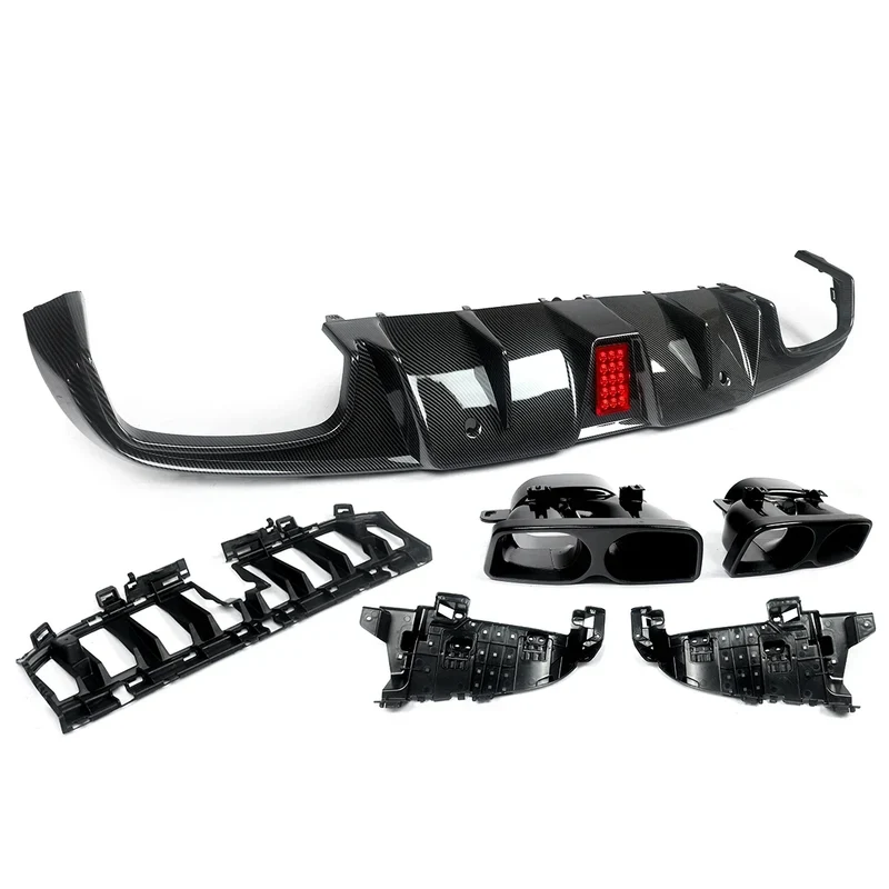 Diffuseur Carbone et Embouts Noirs Mercedes C205 Coupé