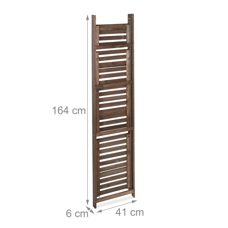 Etagère escalier pour fleurs pliable en bois brun foncé 51,5 x 41 x 24 cm ambiance cosy style jardin 13_0006935