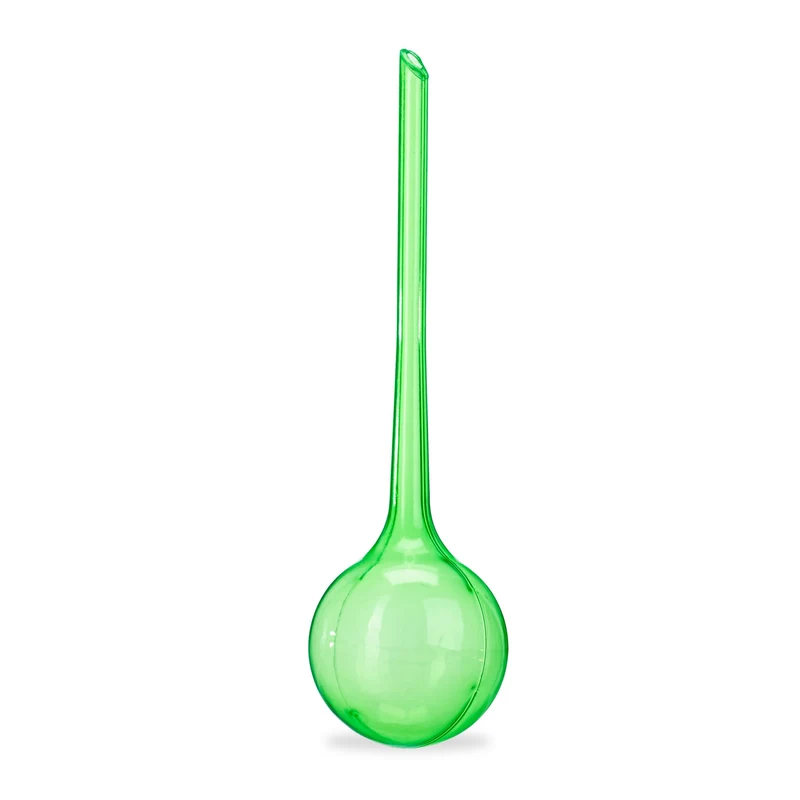 Lot de 4 globes d'arrosage en PVC pour plantes intérieur extérieur 8 x 27 cm en plastique vert 13_0006501