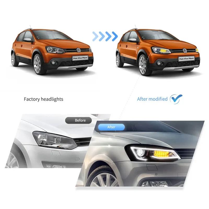 Phares LED Demon Eyes VW Polo MK5 6R 6C 2009-2017