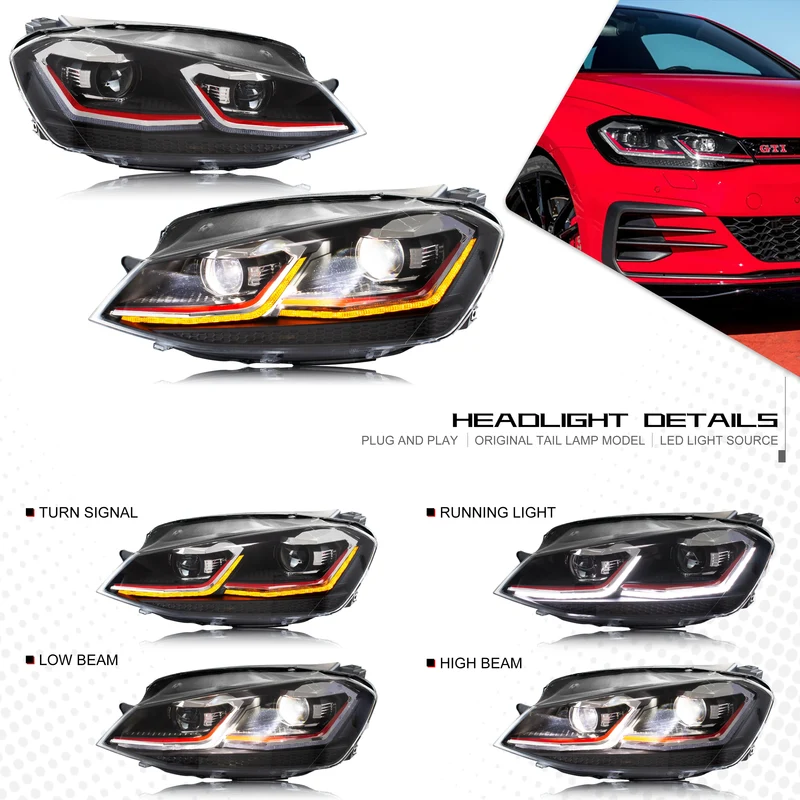 Phares LED Volkswagen Golf 7 MK7 2012-2017