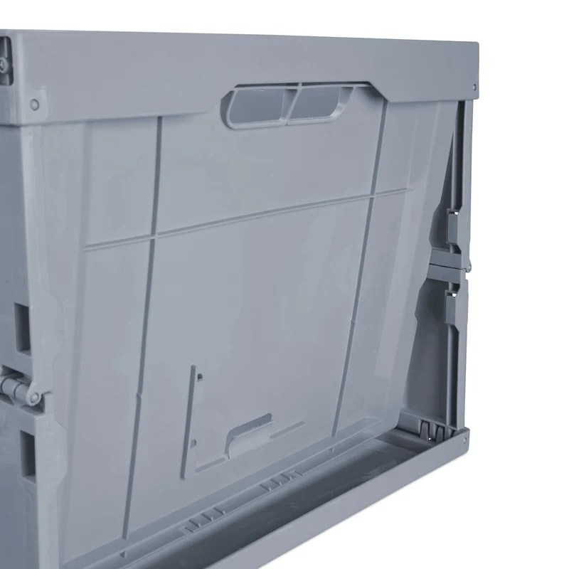 Boîte de rangement pliable empilable 31,5 x 58,5 x 40 cm capacité 60 litres en polypropylène noir 13_0006030
