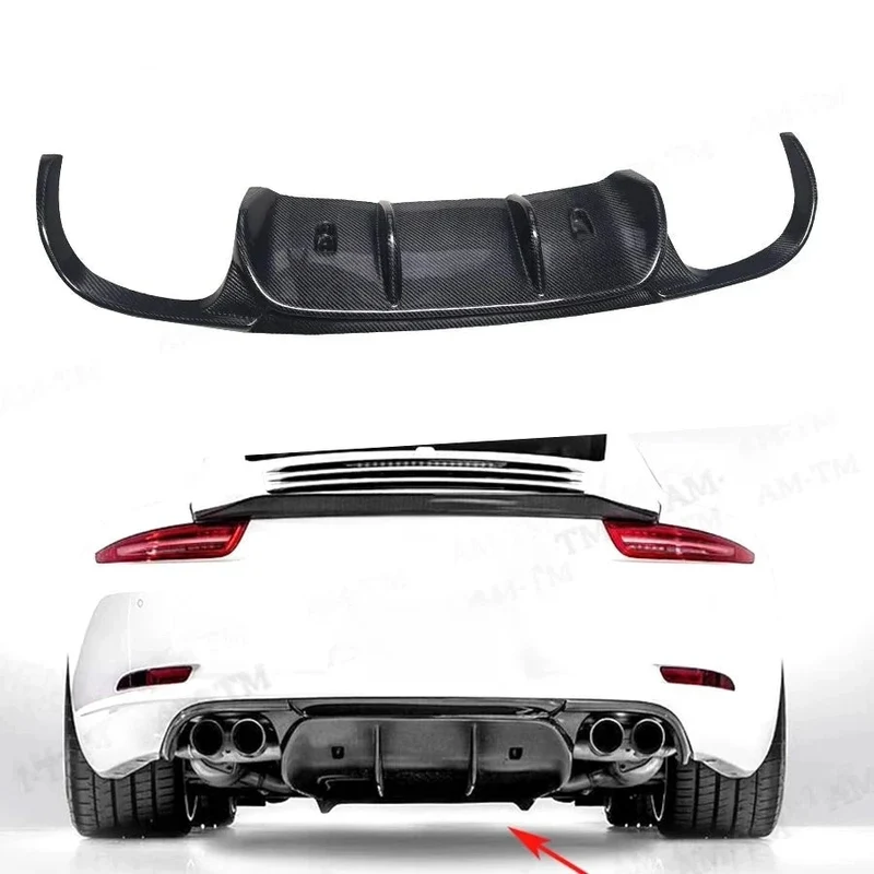 Lame Pare-Chocs Arrière Carbone Porsche 911 991 Carrera