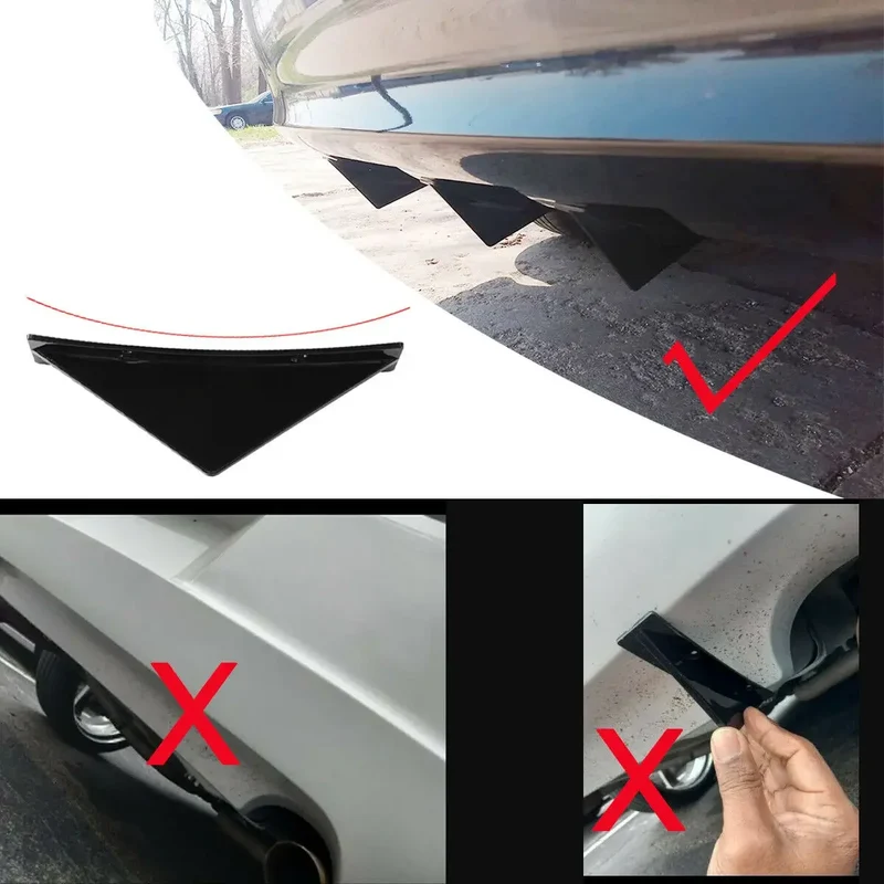 Diffuseur de pare-chocs arrière Audi A3 A4 A5 Q5 kit 4 pièces