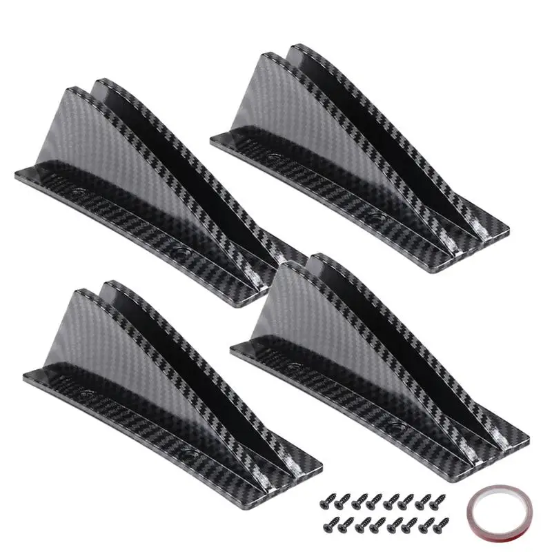 Diffuseur arrière universel aileron de requin kit 4 pièces
