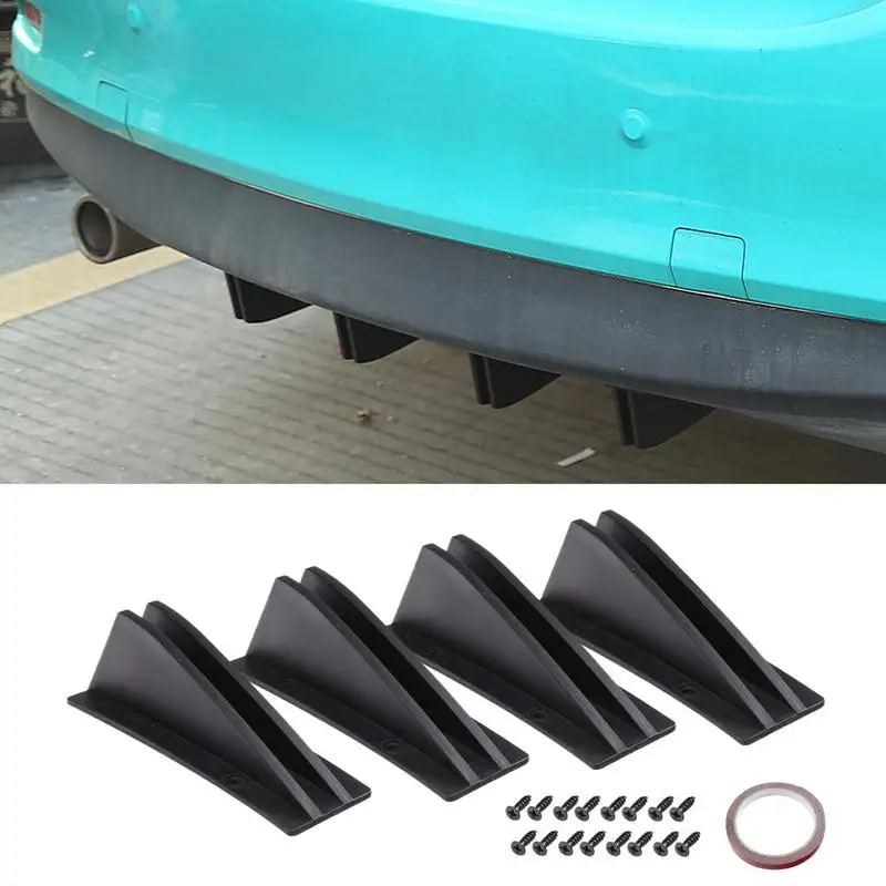 Diffuseur arrière universel aileron de requin kit 4 pièces