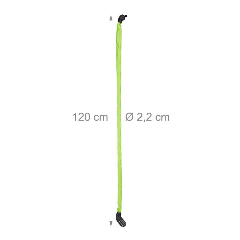 Chaîne antivol vélo à code longueur 120 x 2,2 cm sécurité optimale pour famille style contemporain en acier noir 13_0006094