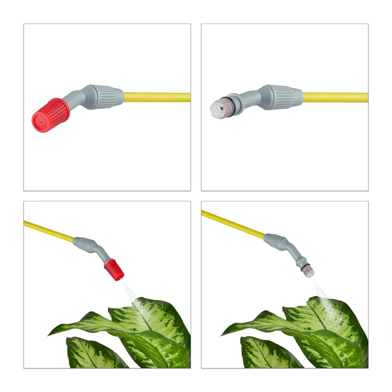 Pulvérisateur à pression jardin 44 x 17,5 cm buse réglable capacité 5 litres en plastique vert 13_0006907