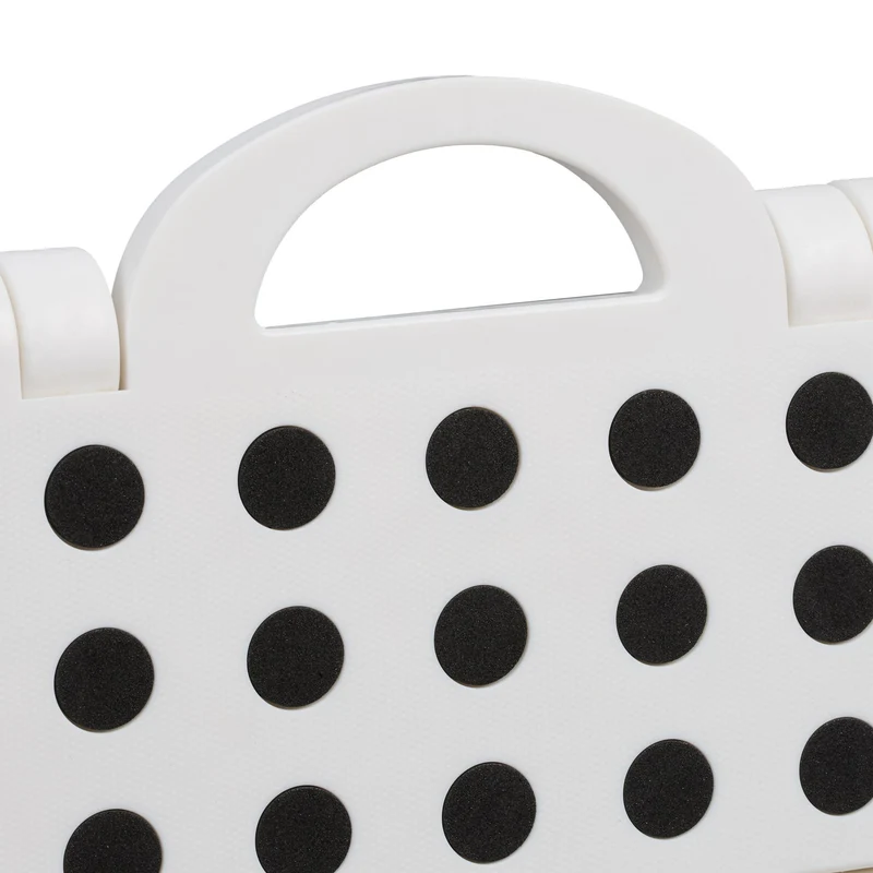 Tabouret pliable design pratique salle de bain cuisine 39 x 39 x 32 cm en plastique noir 13_0006851