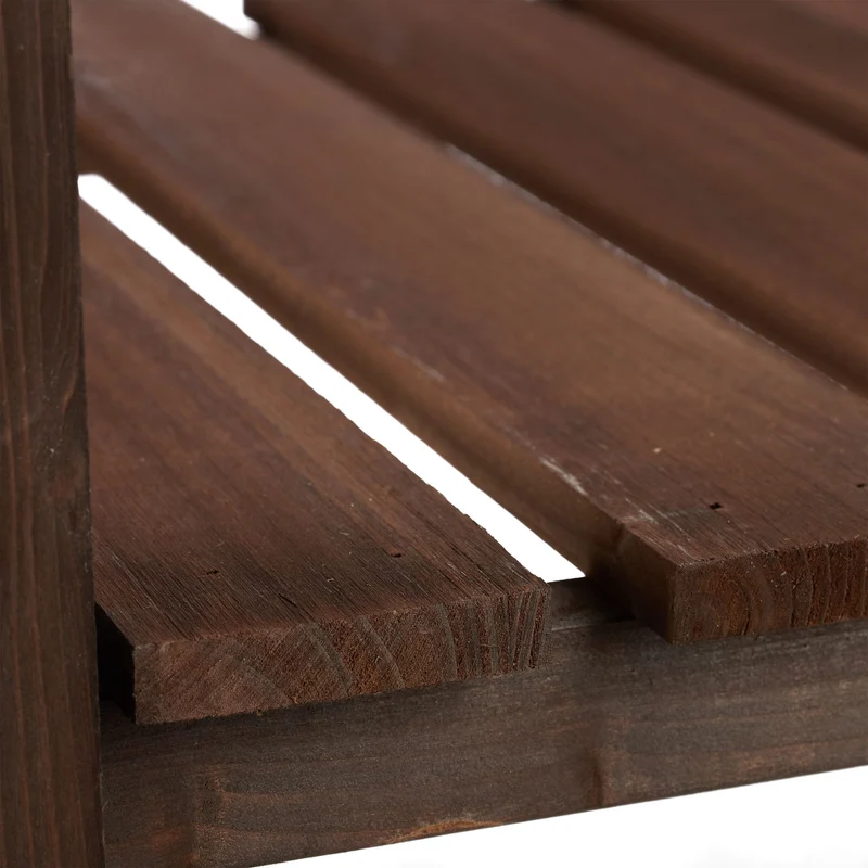 Carré potager haut moderne jardin terrasse balcon 90 x 90 x 90 cm en bois marron foncé 13_0005006