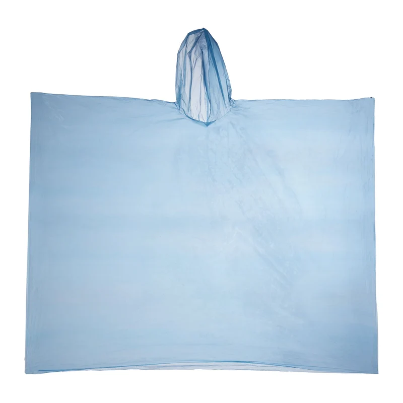 Lot de 10 ponchos de pluie jetables protection unisexe camping randonnée 95 x 120 cm en PE transparent 13_0007616