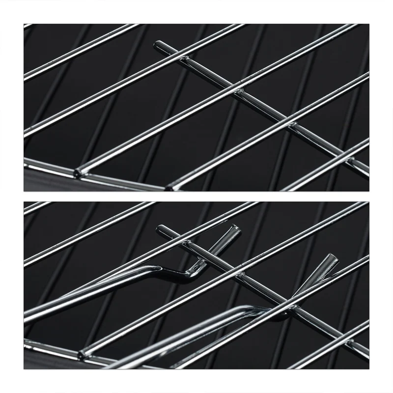 Braséro XL extérieur barbecue avec couvercle protection 42,5 x 60 x 60 cm en acier noir 13_0005634
