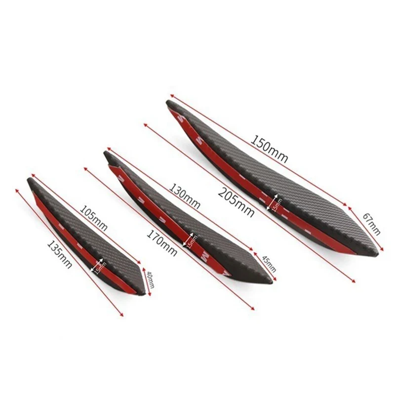Lame de pare-chocs avant universelle aileron diffuseur 6 pièces