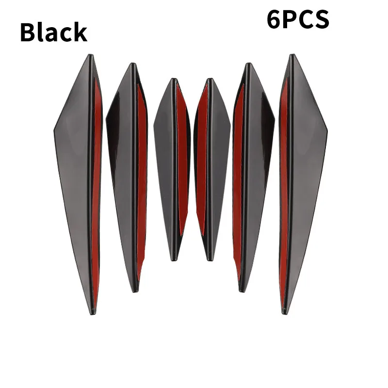 Lame de pare-chocs avant universelle aileron diffuseur 6 pièces