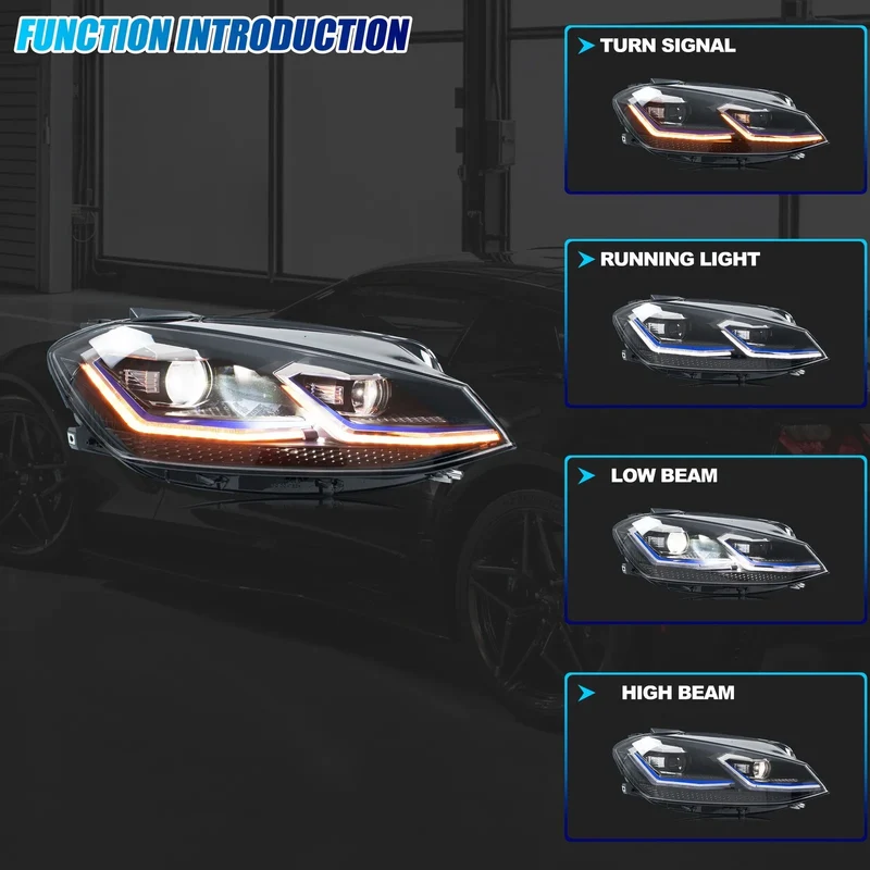 Phares LED VW Golf 7.5 MK7.5 2018-2021