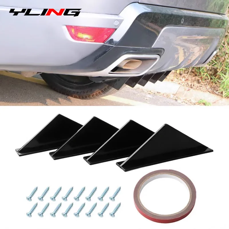 Becquet Diffuseur Arrière Universel Voiture (Lot de 4) aileron de requin