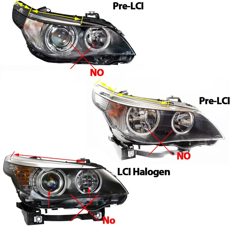 Ampoules LED Angel Eyes H8 BMW Série 5 E60 E61