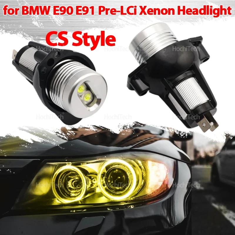 Ampoules LED Angel Eyes Jaune Citron BMW E90 E91 2004-2008