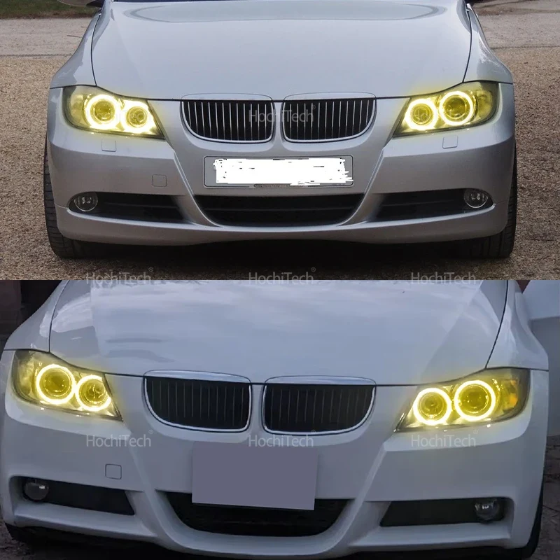 Ampoules LED Angel Eyes Jaune Citron BMW E90 E91 2004-2008
