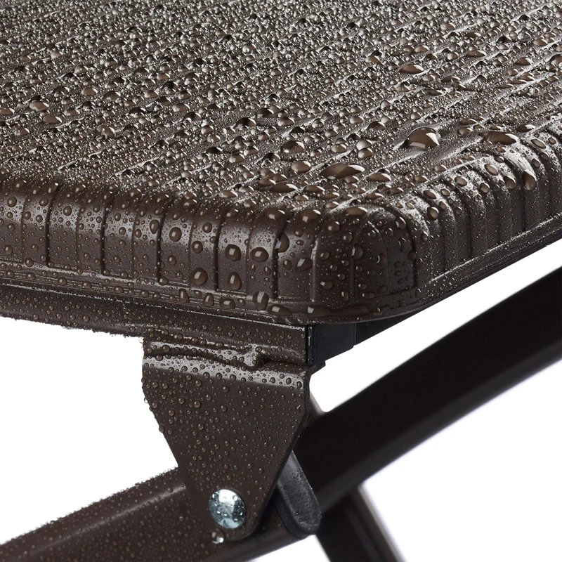 Lot de 2 chaises de bar pliantes jardin 115 x 44 x 63 cm confortables et résistantes aux intempéries en plastique noir 13_0005917