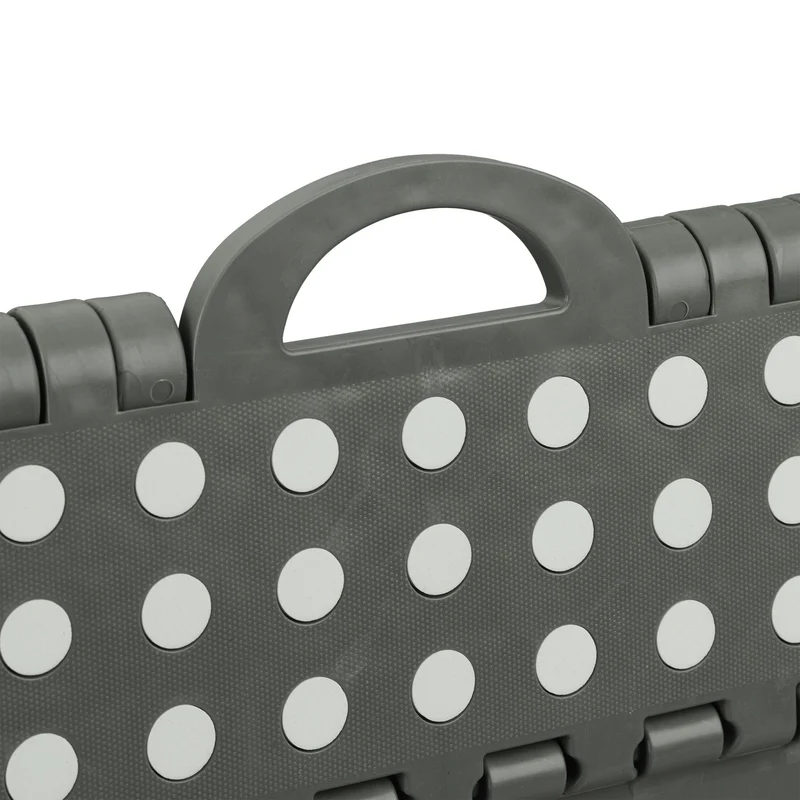 Tabouret pliable pratique pour accès facile aux étagères 22 x 35 x 28 cm en plastique noir 13_0005425