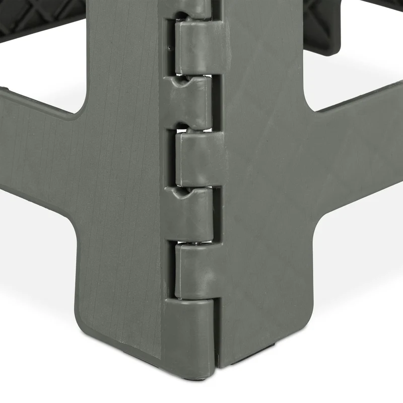Tabouret pliable pratique pour accès facile aux étagères 22 x 35 x 28 cm en plastique noir 13_0005425
