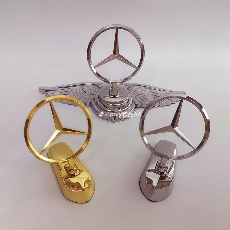 Emblème de Capot Chromé Mercedes-Benz avec Aile