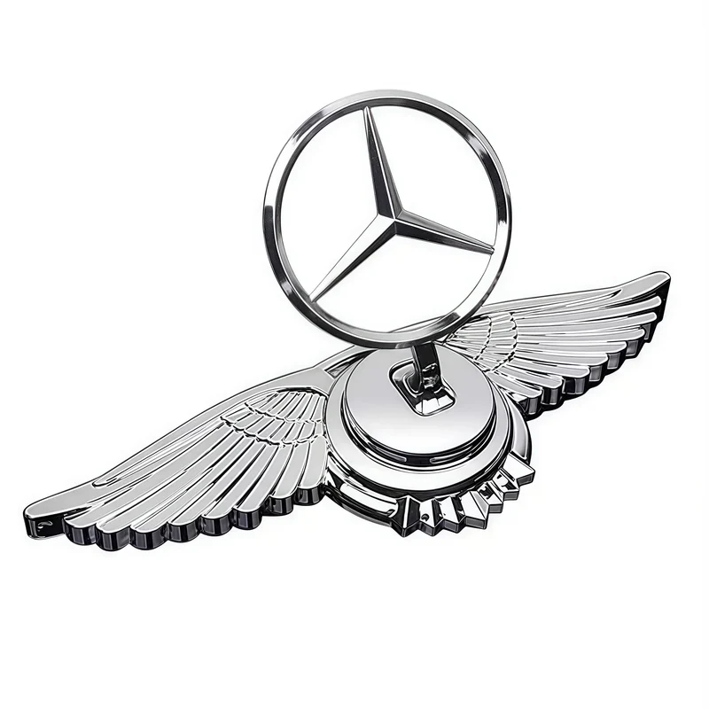 Emblème de Capot Chromé Mercedes-Benz avec Aile