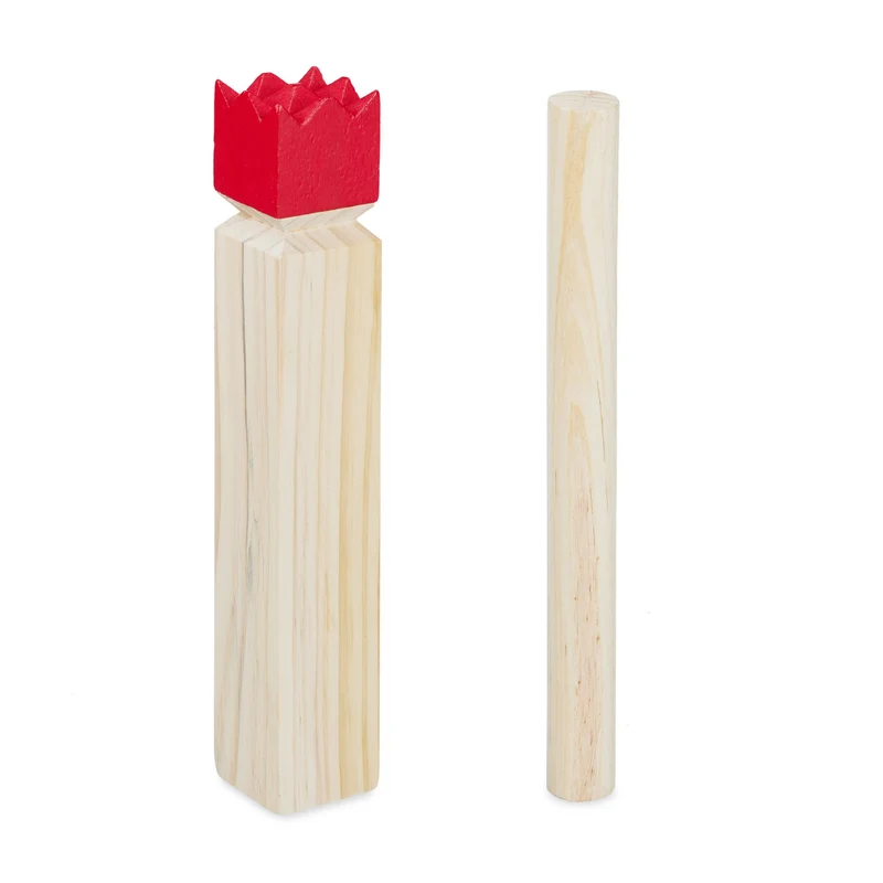 Jeu de lancer extérieur scandinave amusant 2 à 12 joueurs 60 x 20 x 20 cm en bois naturel 13_0004563