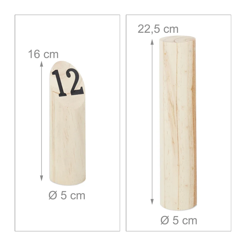 Jeu de lancer en bois extérieur 50 x 20 x 10 cm convivial stratégique jardin parc camping en pin naturel 13_0004562