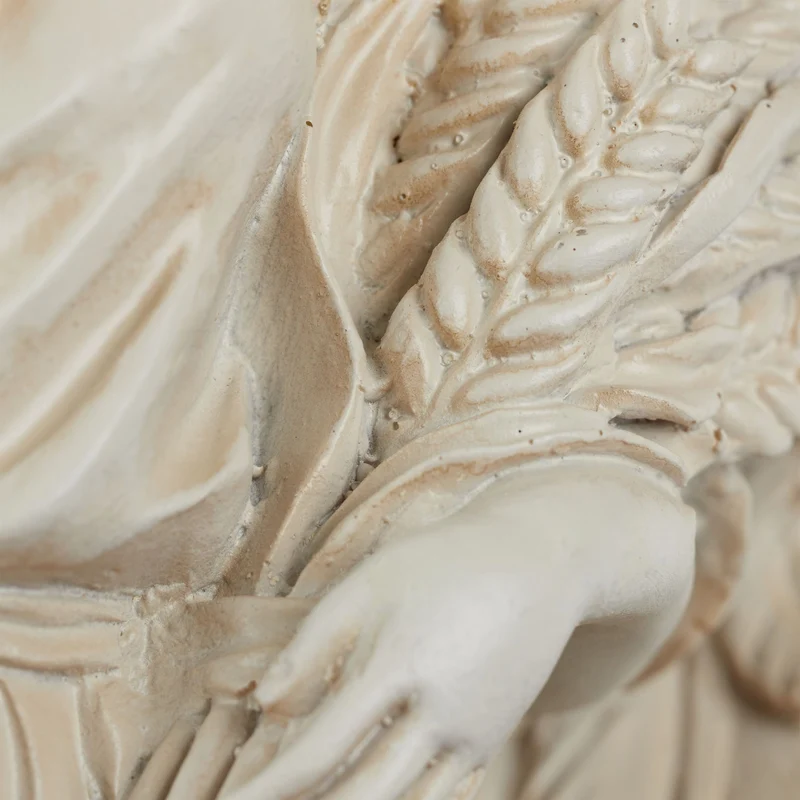 Statue décorative ange féminin classique 30 x 15 x 15 cm en résine blanche 13_0004903