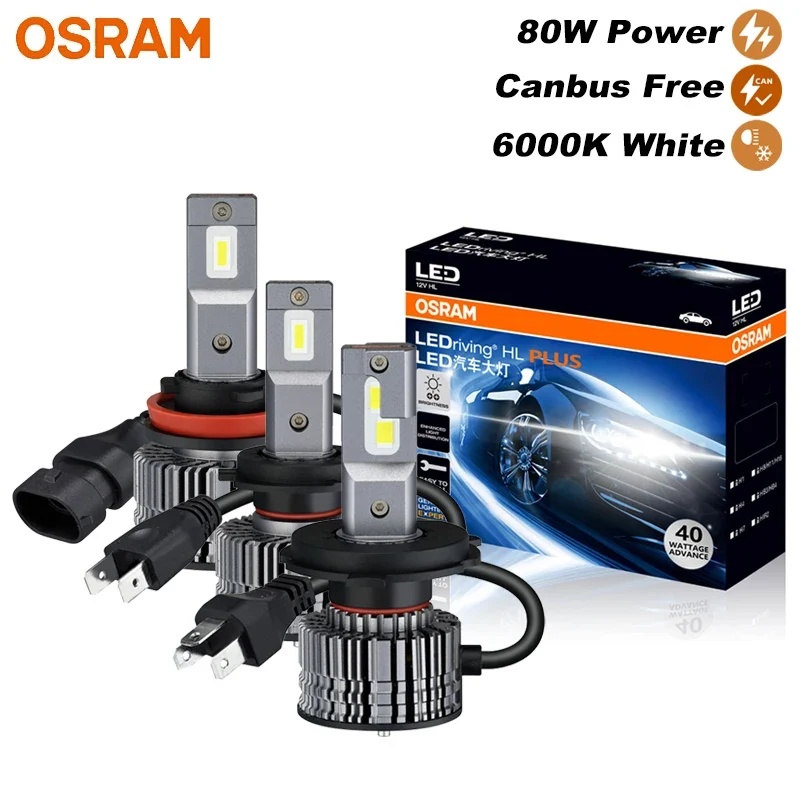 Ampoules LED OSRAM H4 H7 H8 H11 HB3 HB4 6000K 80W