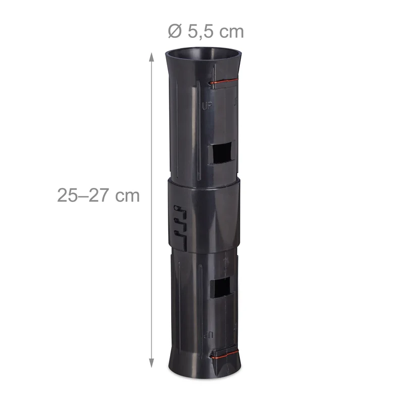 Piège à taupe tunnel ajustable 25 à 27 cm attraper vivante facile à contrôler en plastique noir 13_0004093