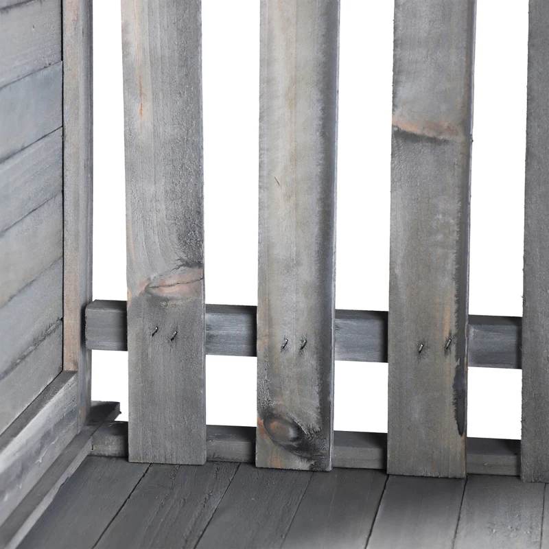 Jardinière avec treillis décoratif jardin balcon 90 x 36 x 36 cm pour plantes grimpantes en bois gris 13_0005573