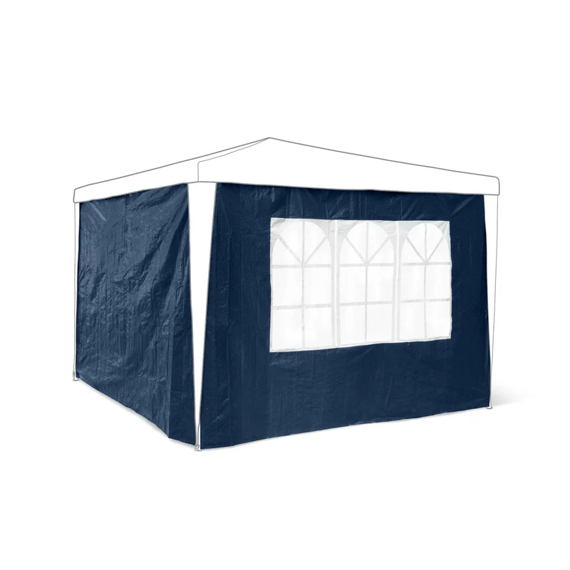 Lot de 2 panneaux latéraux pour pavillon de jardin 190 x 290 x 0,5 cm protection intempéries en PE beige 13_0005779