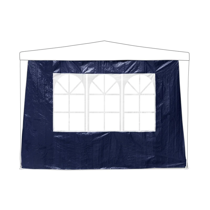 Lot de 2 panneaux latéraux pour pavillon de jardin 190 x 290 x 0,5 cm protection intempéries en PE beige 13_0005779