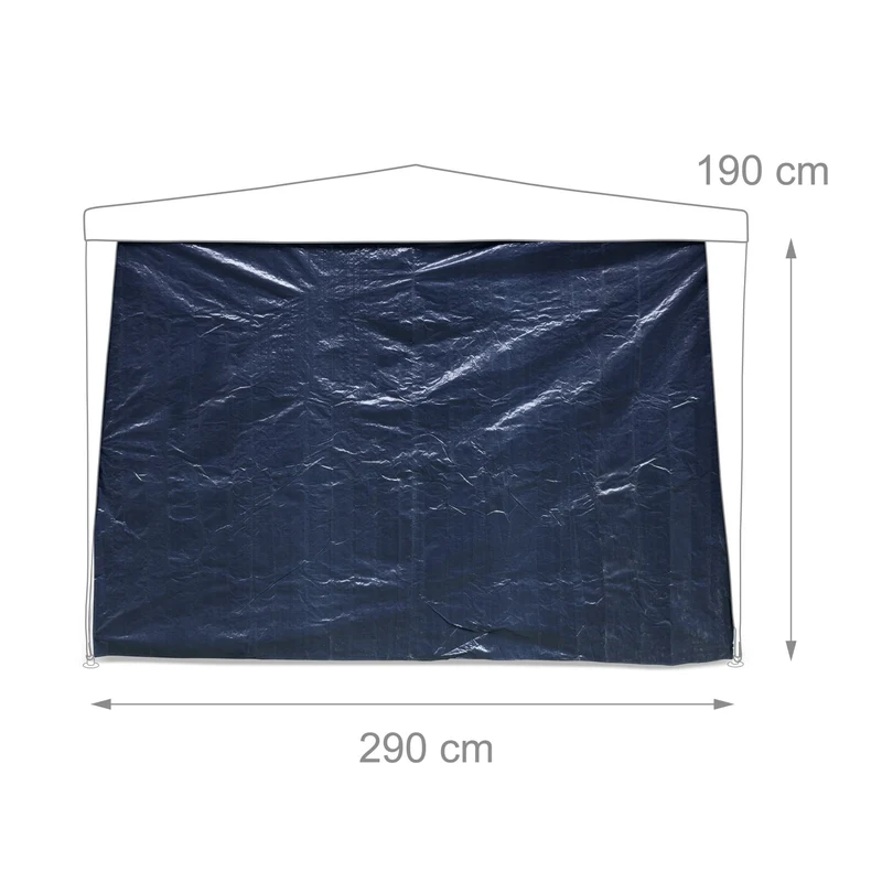 Lot de 2 panneaux latéraux pour pavillon de jardin 190 x 290 x 0,5 cm protection intempéries en PE beige 13_0005779