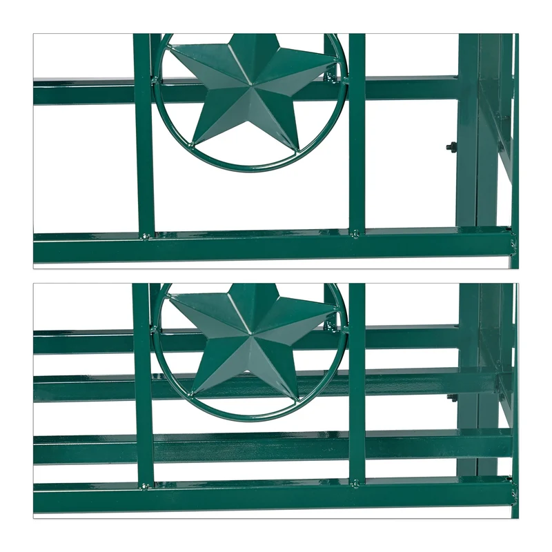 Arcade de jardin avec deux bacs à fleurs 200 x 50 x 200 cm pour plantes grimpantes design élégant en fer vert 13_0004996