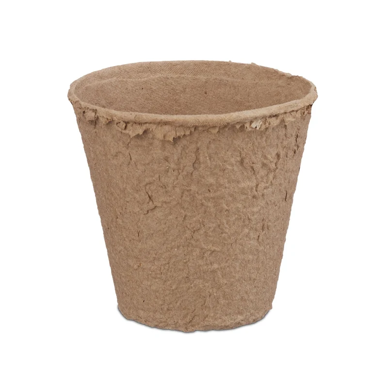 Lot de 80 pots de jardinage pour semis intérieur extérieur 8 x 7,5 cm en cellulose beige 13_0004311