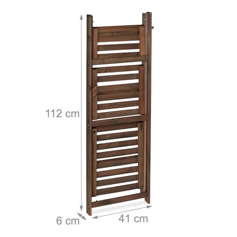 Etagère pour fleurs pliable en bois brun foncé 51,5 x 41 x 24 cm pratique moderne ambiance cosy 13_0006934
