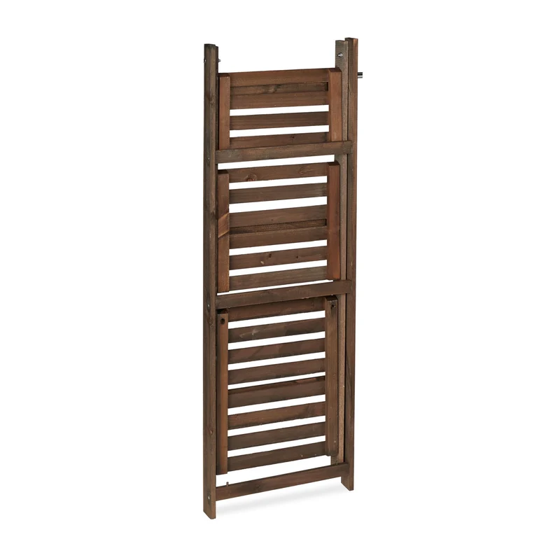 Etagère pour fleurs pliable en bois brun foncé 51,5 x 41 x 24 cm pratique moderne ambiance cosy 13_0006934