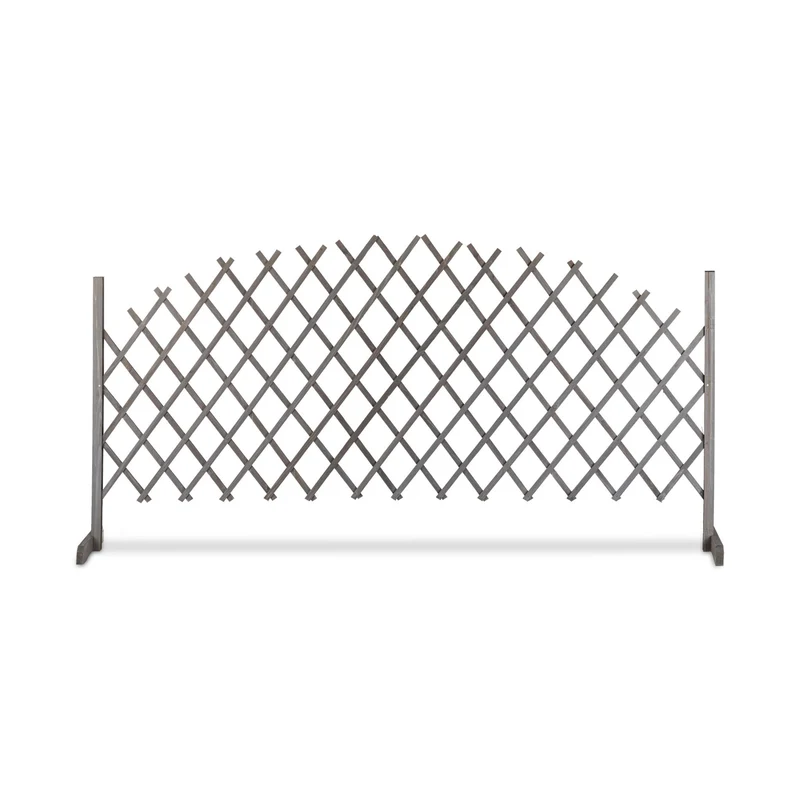 Treillis extensible décoratif ajustable jardin 98 x 200 x 30 cm en bois de sapin naturel 13_0006356