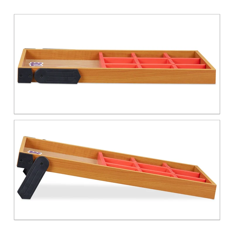 Lot de 1 set de jeux extérieur réversible jardin 60 x 60 cm pour poches et morpion ambiance conviviale en bois naturel 13_0004497